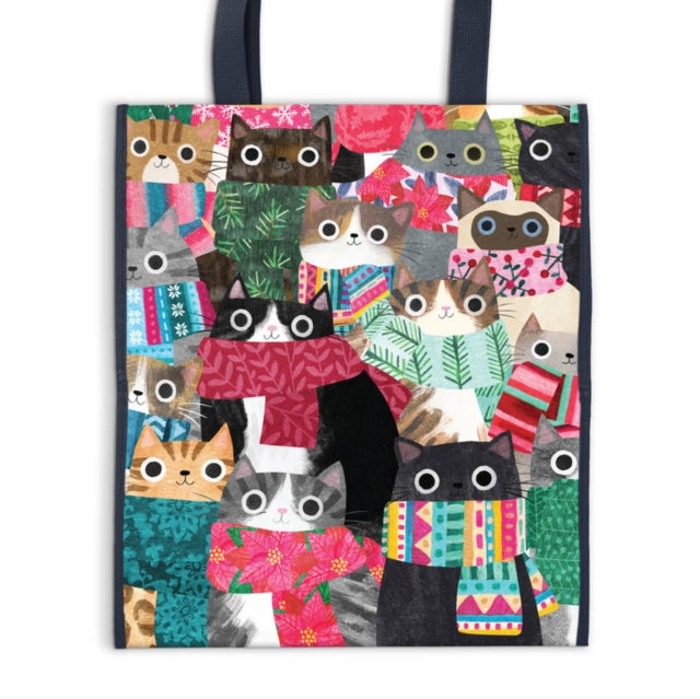 Book cover of: Wintry Cats Reusable Shopping Bag. By: Galison