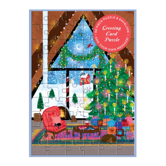 Book cover of: Joy Laforme Cozy Cabin Greeting Card Puzzle