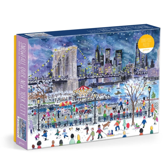 Book cover of: Michael Storrings Snowfall Over New York City 1000 Piece Puzzle