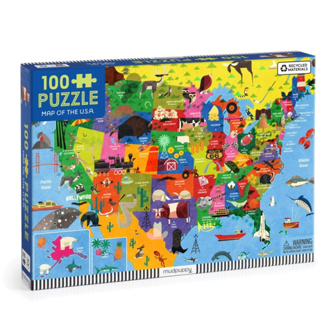 Map of the U.S.A. 100 Piece Puzzle
