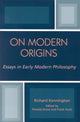 Book cover of: On Modern Origins. By: Richard Kennington