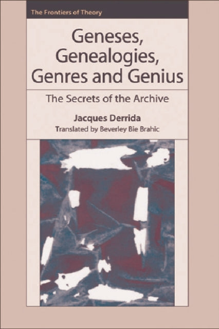 Book cover of: Geneses, Genealogies, Genres and Genius