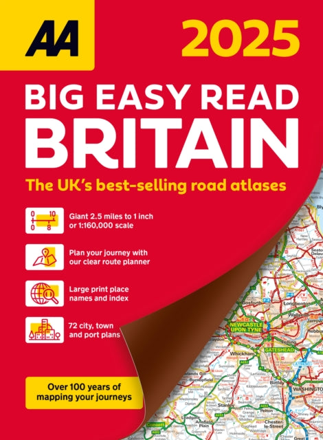 Book cover of: AA Big Easy Read Atlas Britain 2025. By: A. A. Publishing
