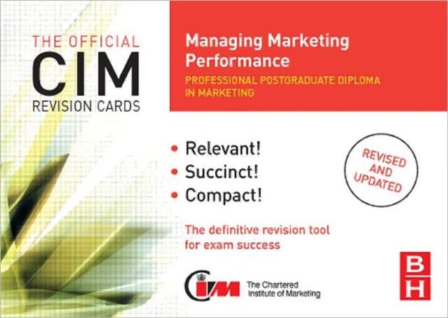 Book cover of: CIM Revision Cards Managing Marketing Performance. By: Karen Beamish