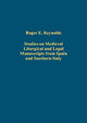 Book cover of: Studies on Medieval Liturgical and Legal Manuscripts from Spain and Southern Italy. By: Roger E. Reynolds