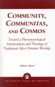 Book cover of: Community, Communitas, and Cosmos. By: Gilbert I. Bond