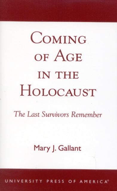 Book cover of: Coming of Age in the Holocaust