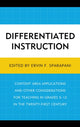 Book cover of: Differentiated Instruction. By: Ervin F. Sparapani