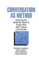 Book cover of: Conversation As Method. By: Ruthellen Josselson