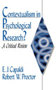 Book cover of: Contextualism in Psychological Research?. By: E. J. Capaldi