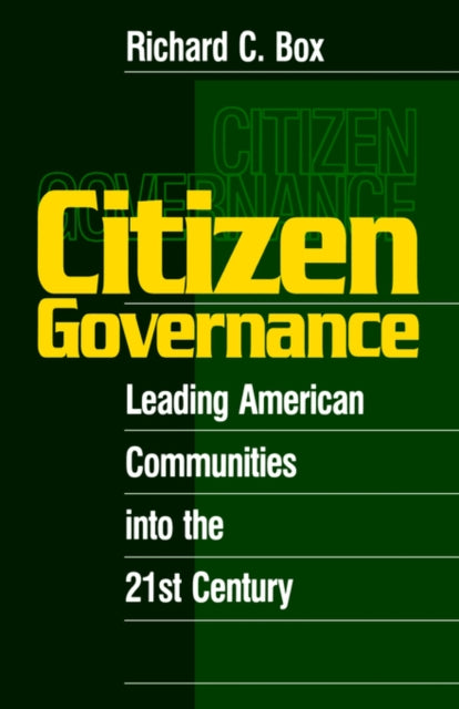Book cover of: Citizen Governance. By: Richard C. Box