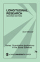 Book cover of: Longitudinal Research. By: Scott W. (William) Menard