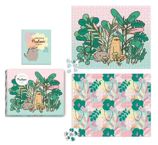 Book cover of: Pusheen 2-in-1 Double-Sided 500-Piece Puzzle. By: Claire Belton