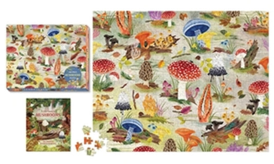 Book cover of: Mushrooms 500-Piece Puzzle. By: Meg Madden