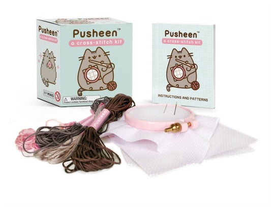 Book cover of: Pusheen: A Cross-Stitch Kit. By: Claire Belton