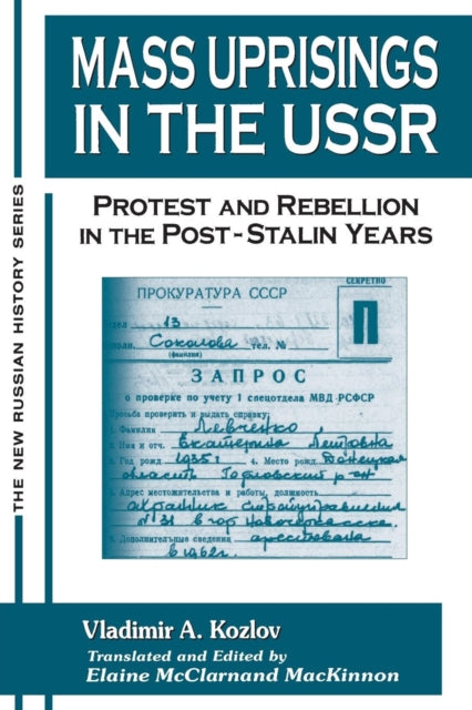 Book cover of: Mass Uprisings in the USSR. By: V. A. Kozlov