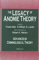 Book cover of: Legacy of Anomie Theory. By: William S. Laufer