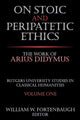 Book cover of: On Stoic and Peripatetic Ethics. By: William Fortenbaugh
