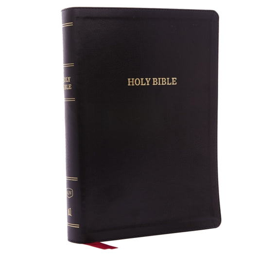 Book cover of: KJV Holy Bible: Super Giant Print with 43,000 Cross References, Deluxe Black Leathersoft, Red Letter, Comfort Print: King James Version. By: Thomas Thomas Nelson