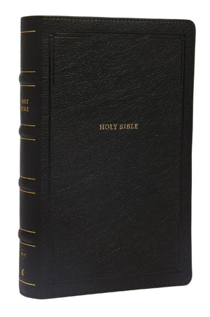 NKJV, End-of-Verse Reference Bible, Personal Size Large Print, Leathersoft, Black, Thumb Indexed, Red Letter, Comfort Print