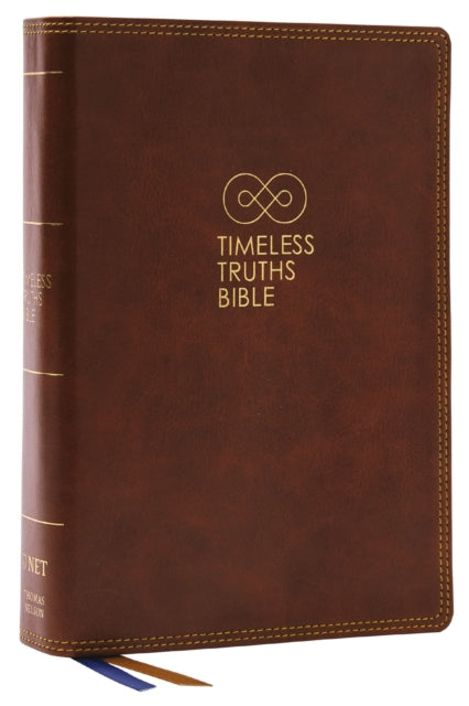 Book cover of: Timeless Truths Bible: One faith. Handed down. For all the saints. (NET, Brown Leathersoft, Comfort Print). By: Matthew Z. Capps