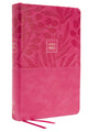 Book cover of: KJV Holy Bible: Large Print Single-Column with 43,000 End-of-Verse Cross References, Pink Leathersoft, Personal Size, Red Letter, Comfort Print: King James Version. By: Zondervan Publishing Company
