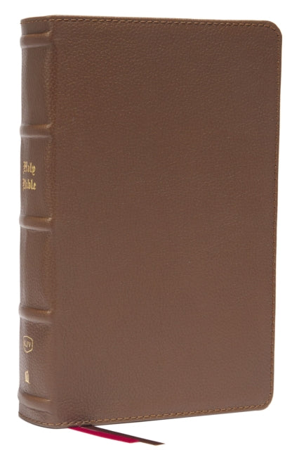 Book cover of: KJV Holy Bible: Large Print Single-Column with 43,000 End-of-Verse Cross References, Brown Genuine Leather, Personal Size, Red Letter, Comfort Print: King James Version. By: Zondervan Publishing Company