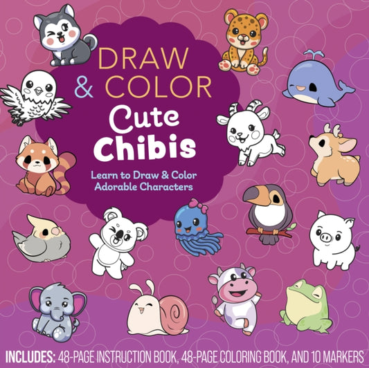 Book cover of: Draw and Color Cute Chibis