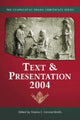 Book cover of: Text & Presentation, 2004. By: Stratos E. Constantinidis