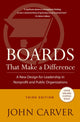 Book cover of: Boards That Make a Difference. By: John Carver