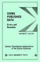 Book cover of: Using Published Data
