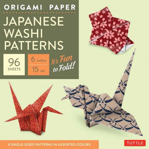 Origami Paper - Japanese Washi Patterns - 6" - 96 Sheets