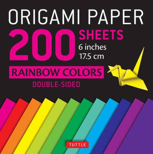 Book cover of: Origami Paper 200 sheets Rainbow Colors 6" (15 cm)