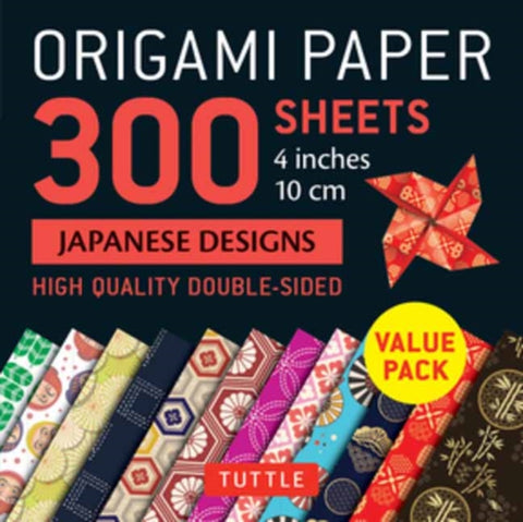 Origami Paper 300 sheets Japanese Designs 4" (10 cm)