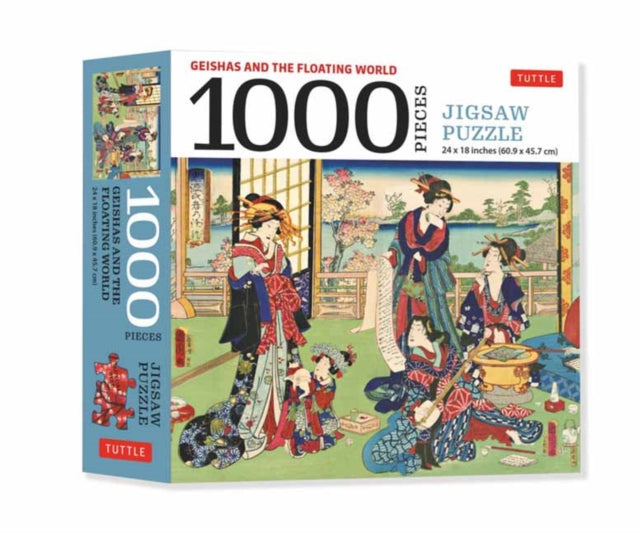 Book cover of: Geishas and the Floating World - 1000 Piece Jigsaw Puzzle. By: Toyohara Kunichika