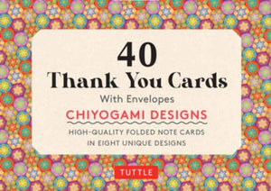 Chiyogami, 40 Thank You Cards with Envelopes