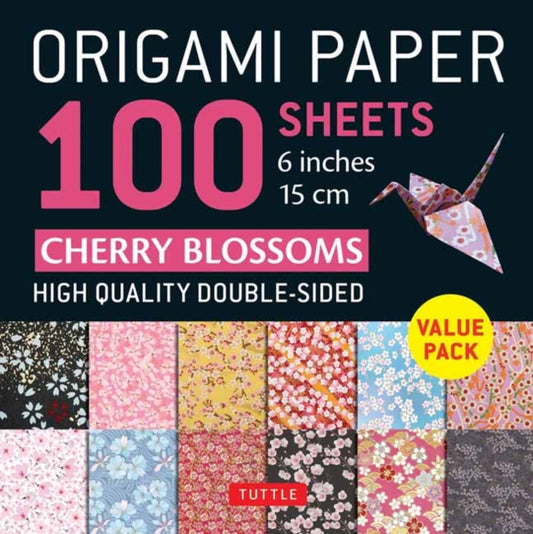 Book cover of: Origami Paper 100 Sheets Cherry Blossoms 6" (15 cm). By: Tuttle Tuttle Studio
