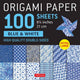 Book cover of: Origami Paper 100 sheets Blue & White 8 1/4" (21 cm). By: Tuttle Tuttle Studio