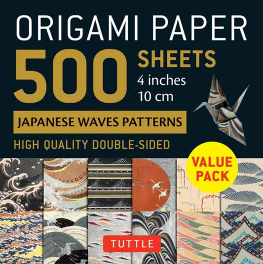 Book cover of: Origami Paper 500 sheets Japanese Waves 4" (10 cm). By: Tuttle Tuttle Studio