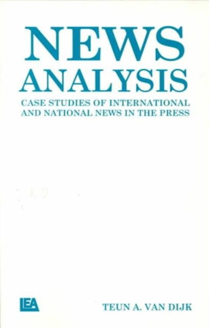 Book cover of: News Analysis. By: Teun A. van Dijk