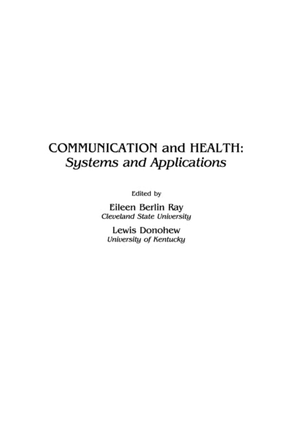 Book cover of: Communication and Health