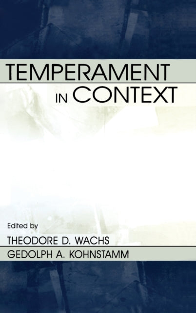 Book cover of: Temperament in Context