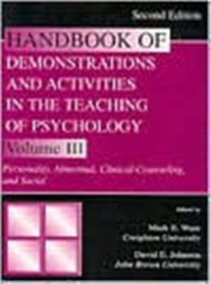 Handbook of Demonstrations and Activities in the Teaching of Psychology