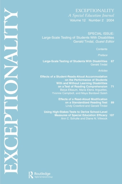 Book cover of: Large-scale Testing of Students With Disabilities. By: Gerald Tindal