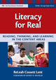 Book cover of: Literacy for Real. By: ReLeah Cossett Lent
