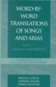 Book cover of: Word-By-Word Translations of Songs and Arias, Part I. By: Coffin Berton