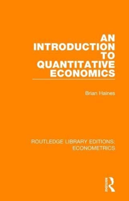 Book cover of: Introduction to Quantitative Economics
