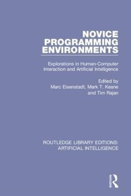 Book cover of: Novice Programming Environments. By: Marc Eisenstadt