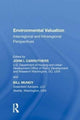 Book cover of: Environmental Valuation. By: Bill Mundy
