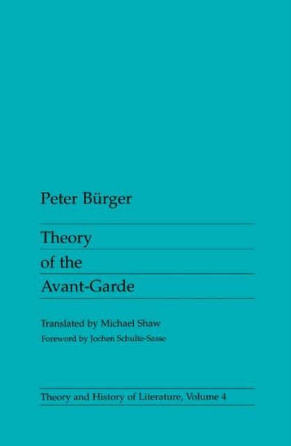 Book cover of: Theory of the Avant-Garde